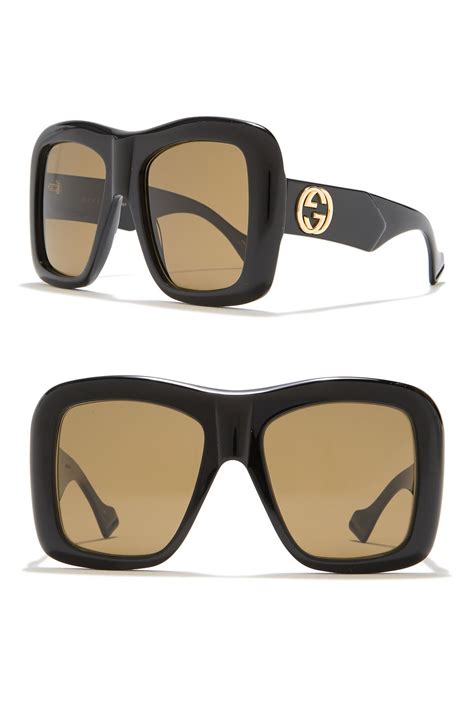 gucci 58mm oversized sunglasses|gucci 54mm oversized square sunglasses.